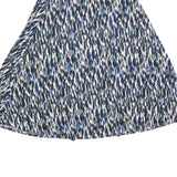 WHITE STUFF Womens Blue White & Pink Patterned Swing Midi Viscose Blend Skirt UK