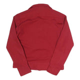 D GALA Womens Red Shirt Long Sleeve Collared S Button Front Top Polyester