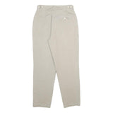 BENSISNON Womens Beige Regular Fit Straight Trousers W24 L27 Classic Zip Pocket