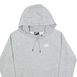 NIKE Mens Grey Hoodie S Cotton Pullover Drawstring Hood Casual Sportswear