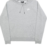 NIKE Mens Grey Hoodie S Cotton Pullover Drawstring Hood Casual Sportswear