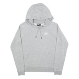 NIKE Mens Grey Hoodie S Cotton Pullover Drawstring Hood Casual Sportswear