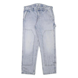 FSBN Mens Regular Fit Light Blue Denim Jeans W33 L30 Cotton Blend Zip Closure