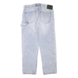 FSBN Mens Regular Fit Light Blue Denim Jeans W33 L30 Cotton Blend Zip Closure