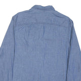 CALVIN KLEIN Mens Blue Denim Shirt M Casual Cotton Blend Long Sleeve