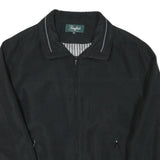 KINGFIELD Mens Black Zip Jacket L Polyester Blend Classic Casual Lightweight