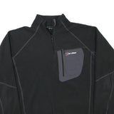 BERGHAUS Mens Black Polyester Blend Sports Style Jumper Crew Neck XL Outdoor