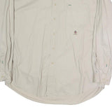 TOMMY HILFIGER Mens Beige Shirt XL Cotton Blend Long Sleeve Classic Fit Button