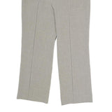 Womens Wool Blend Beige Regular Fit Straight Leg Trousers W27 L24 Tailored
