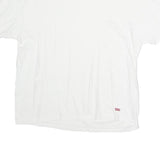 LEVI'S Mens White V-Neck T-Shirt XL Cotton Plain Casual Essential
