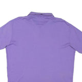 POLO RALPH LAUREN Mens Purple Short Sleeve Plain Polo Shirt L Cotton Blend