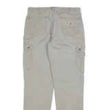 CARHARTT Mens Cotton Blend Beige Relaxed Fit Straight Leg Trousers W36 L36