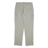 CARHARTT Mens Cotton Blend Beige Relaxed Fit Straight Leg Trousers W36 L36