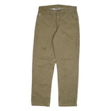 CARHARTT Mens Cotton Blend Relaxed Fit Beige Trousers W32 L32 Workwear Casual
