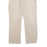 CARHARTT Mens Cotton Blend Beige Relaxed Straight Trousers W32 L30 Workwear Zip