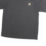 CARHARTT Mens Grey Pocket T-Shirt L Short Sleeve Crew Neck Workwear Casual