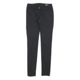 SILVIAN HEACH Womens Polyester Blend Black Slim Skinny Trousers W26 L30