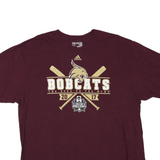 ADIDAS Mens Maroon Bobcats Graphic T-Shirt 2XL Short Sleeve Crew Neck WCWS