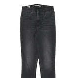 LEVI'S Womens Slim Black Denim Jeans Cotton Blend Zip W24 L27 Classic Fit