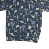 NEWPORT BLUE Mens Navy Blue & Cream Patterned Shirt M Soft Cotton Summer