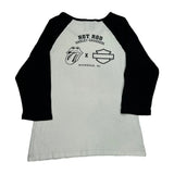 Milwaukee, Wisconsin County Stadium 1975 Harley Davidson Band Long Sleeve T-Shirt - XL Black & White Cotton