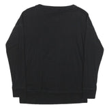 DKNY Womens Black Printed Top Long Sleeve Crew Neck XS Casual Comfort