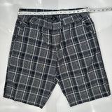 Calvin Klein Jeans Checked Shorts - 32W 10L Gray Cotton