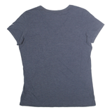 NIKE Womens Blue Orange H18TORY Graphic T-Shirt XL Short Sleeve V-Neck