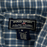 Polo Sport Checked Shirt - Medium Blue Cotton