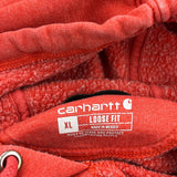 Carhartt Hoodie - XL Red Cotton Blend