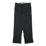 DICKIES Mens Cotton Blend Black Regular Fit Straight Leg Trousers W32 L30