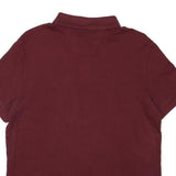 NAUTICA Mens Maroon Cotton Blend Short Sleeve Polo Shirt M Classic Logo Comfort