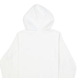 REEBOK Womens White Hoodie UK 14 Cotton Blend Casual Pullover Sweatshirt