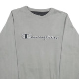 CHAMPION Mens Grey Crew Neck S Cotton Blend Logo Sweatshirt