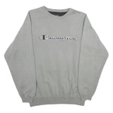 CHAMPION Mens Grey Crew Neck S Cotton Blend Logo Sweatshirt