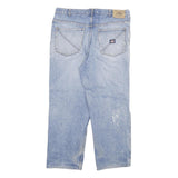DICKIES Mens Regular Fit Light Blue Denim Jeans W34 L26 Classic Cotton Blend Zip