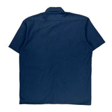 Dickies Short Sleeve Shirt - Large Blue Polyester Blend