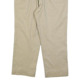 DICKIES Mens Relaxed Beige Cotton Blend Twill Trousers W36 L27 Workwear Zip
