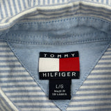 Tommy Hilfiger Striped Shirt - Large Blue Cotton