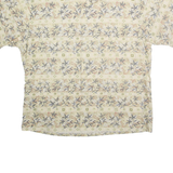 PIERRE CARDIN Mens Cream Pattern Cotton Shirt 2XL Casual Summer Design