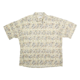 PIERRE CARDIN Mens Cream Pattern Cotton Shirt 2XL Casual Summer Design