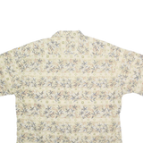 PIERRE CARDIN Mens Cream Pattern Cotton Shirt 2XL Casual Summer Design