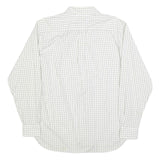 TOMMY HILFIGER Mens White & Black Checked Shirt S Classic Cotton Long Sleeve