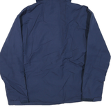 HELLY HANSEN Mens Navy Blue Outdoor Jacket M Polyester Blend Zip Hooded Plain