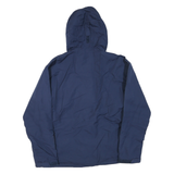 HELLY HANSEN Mens Navy Blue Outdoor Jacket M Polyester Blend Zip Hooded Plain