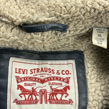 Levis Leather Jacket - XL Black Leather