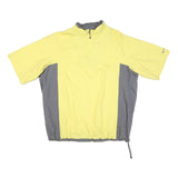 NIKE Womens Yellow & Grey Lightweight Polyester Blend Zip Jacket XL Storm-Fit