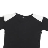 CALVIN KLEIN JEANS Womens Black & White Top Short Sleeve Crew Neck M Lightweight