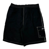 Swim Polo By Ralph Lauren Contrast Stitch Sport Shorts - Mediumw 8L Black Nylon