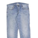 CARHARTT Mens Relaxed Blue Denim Medium Wash W37 L28 Zip Closure Work Jeans